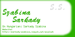 szabina sarkady business card
